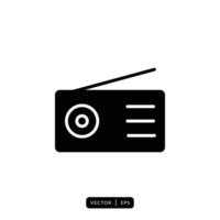 vector de icono de radio - signo o símbolo