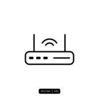 Router Icon Vector - Sign or Symbol