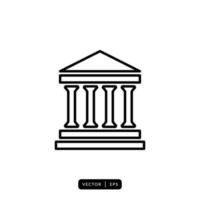 University Building Icon Vector - Sign or Symbol