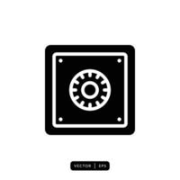 Safe Box Icon Vector - Sign or Symbol