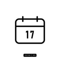 Calendar Icon Vector - Sign or Symbol