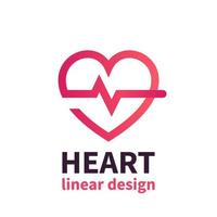 Heart logo design, cardiology, health care, cardiologist