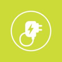 Mobile charger icon in circle vector