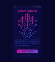 Smart farming and agriculture technology banner design vector