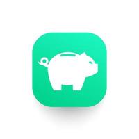 moneybox, piggy bank icon vector