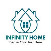 Infinity home logo design template illustration. suiatble for proffesional, agency, factory, technology, branding etc vector