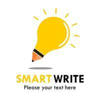 Smart write logo template illustration. suitable for education, app, website, games, brand, media etc vector