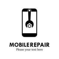 Mobile repair logo design template illustration. suitable for technology industri, factory, telecommunication, education, office etc vector