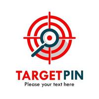 Target pin logo template illustration, suiatble for app, mobile, medical, network, office, factory, industry, service etc vector