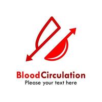 Blood circulation design logo template illustration vector