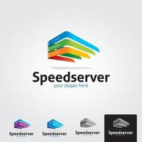 Minimal server logo template - vector