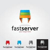 Minimal server logo template - vector