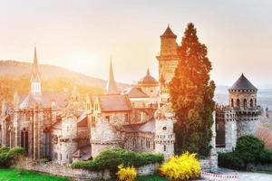 View of the antique castle in the sun photo