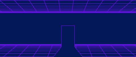 80s Retro Sci-Fi Background vector