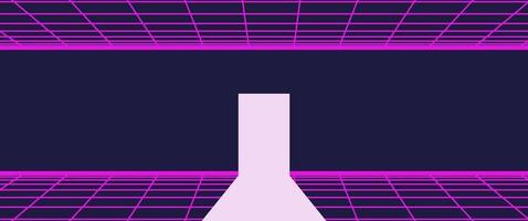 80s Retro Sci-Fi Background vector