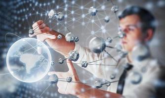 Innovative technologies in science and medicine. Technology to connect. The concept of security. photo