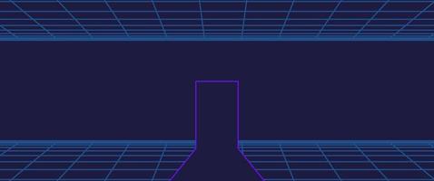 80s Retro Sci-Fi Background vector