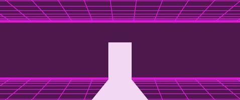 80s Retro Sci-Fi Background vector