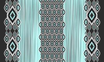 Geometric ethnic oriental ikat pattern traditional Design for background,carpet,wallpaper,clothing,wrapping,Batik,fabric,Vector illustration.embroidery style. vector
