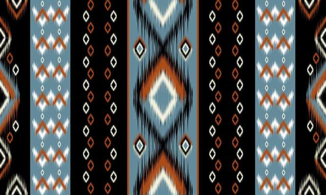 Geometric ethnic oriental pattern traditional Design for background,carpet,wallpaper,clothing,wrapping,Batik,fabric,Vector illustration.embroidery style.