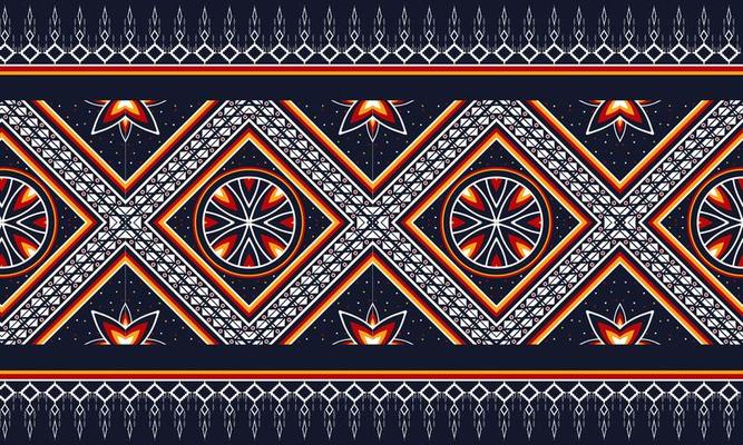 Geometric ethnic oriental pattern traditional Design for background,carpet,wallpaper,clothing,wrapping,Batik,fabric,Vector illustration.embroidery style.