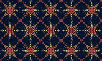 Diseño tradicional de patrones sin fisuras orientales étnicos geométricos para fondo, alfombra, papel tapiz, ropa, envoltura, batik, tela, estilo de bordado de ilustración vectorial. vector