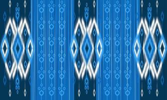 Geometric ethnic ikat pattern Oriental traditional Design for background. vector