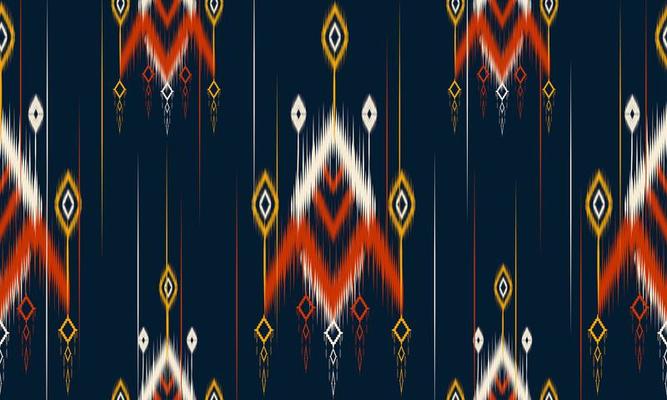 Ikat geometric folklore ornament with diamonds.Design forbackground,carpet,wallpaper,clothing,wrapping,Batik, fabric, Vector illustration.embroidery style.