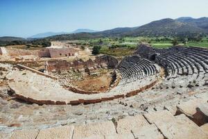 The ruins of the old amphitheater in Turkey photo