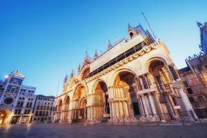 St Mark's Square Piazza San Marco and Campanile bell tower in Venice. Italy. photo