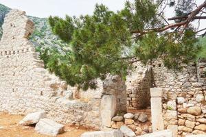 City walls in the ruins of Troy, Turkey. photo