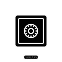 Safe Box Icon Vector - Sign or Symbol