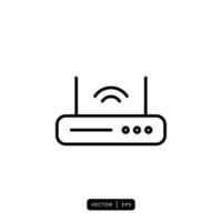 Router Icon Vector - Sign or Symbol