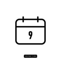 Calendar Icon Vector - Sign or Symbol