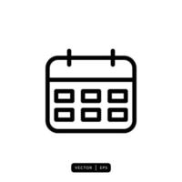 Calendar Icon Vector - Sign or Symbol