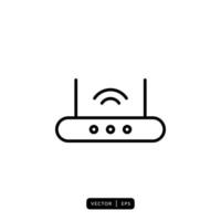 Router Icon Vector - Sign or Symbol