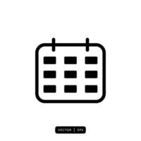 Calendar Icon Vector - Sign or Symbol