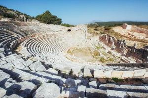 las ruinas del antiguo anfiteatro en turquía foto
