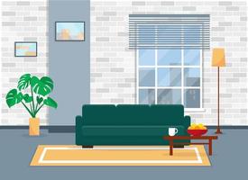 Living room in modern style. vector