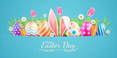 Easter day background vector illustrations