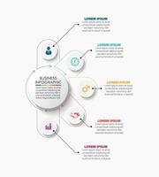 Plantilla de infografía de círculo de negocios de presentación vector