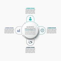 Presentation Business circle infographic template vector