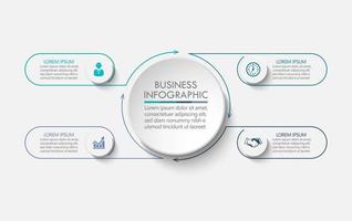 Presentation Business circle infographic template vector