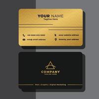 Golden Black Business Card vector