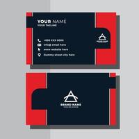 Creative Red And Blue Business Card vector