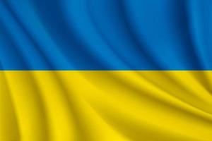 vector de bandera ondulada realista de ucrania