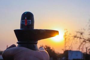 The shiv ling at evening photo