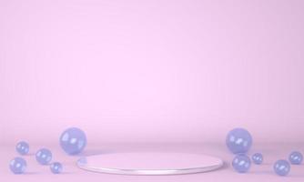 Product podium on pastel background 3d. Abstract minimal geometry concept. Studio stand platform theme. Exhibition and business marketing presentation stage. photo