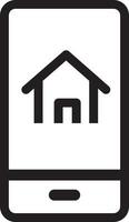 Home house mobile online phone real estate icon vector