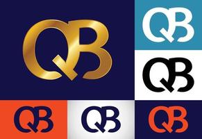 Initial Monogram Letter Q B Logo Design Vector Template. QB Letter Logo Design